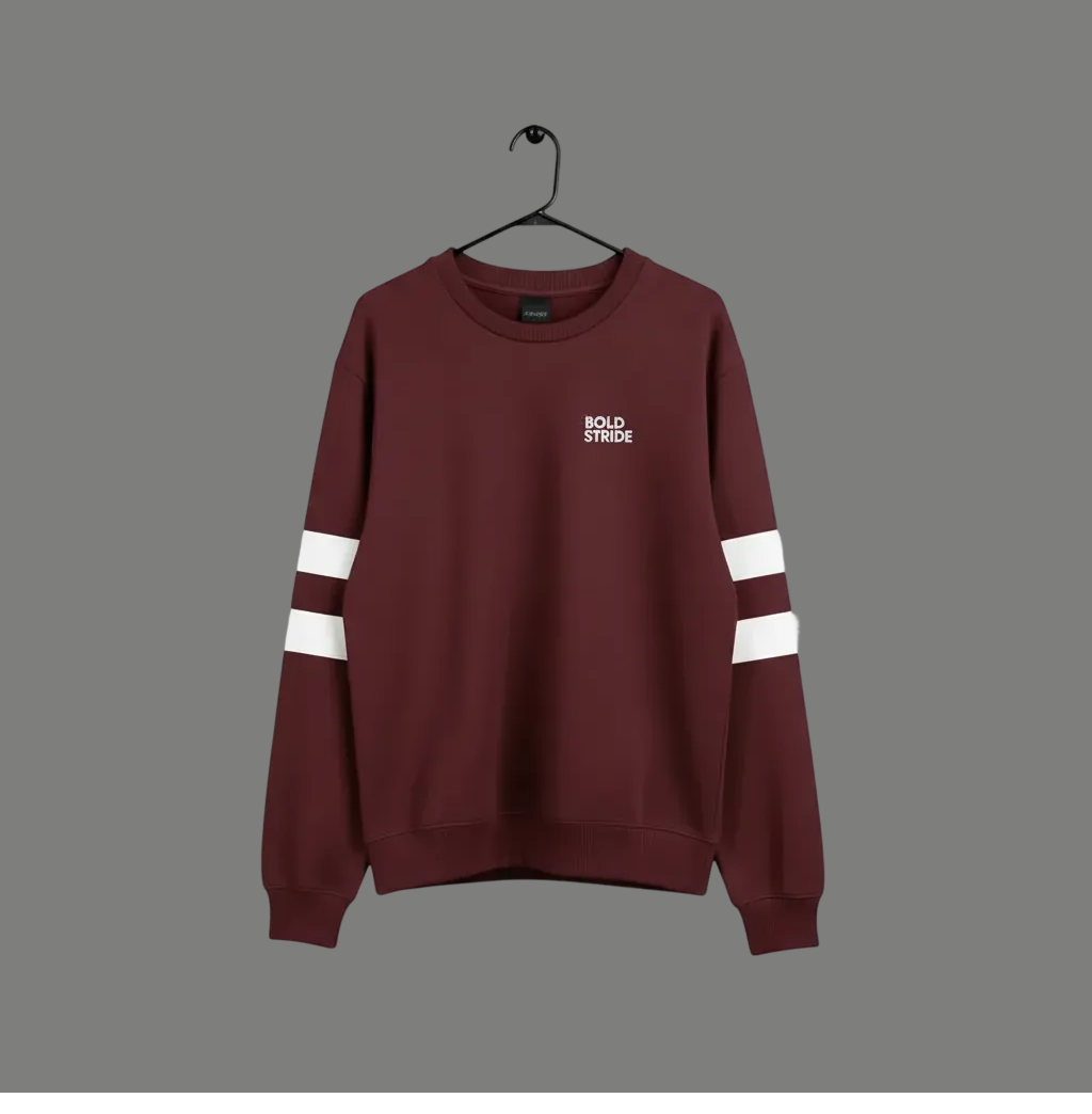 Burgundy Drift Sweatshirt - Boldstride - flat lay