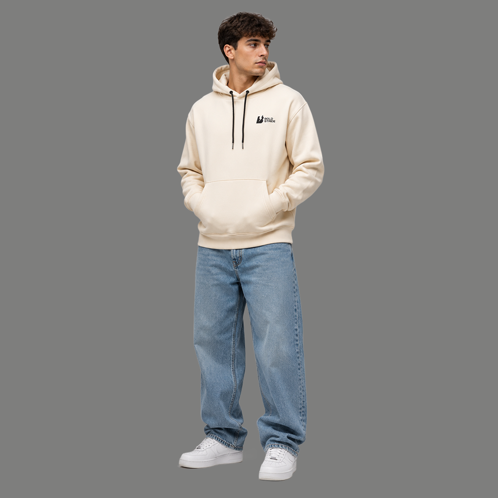 Cloudpeak Cream Hoodie - Boldstride - straight-on view