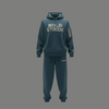 Trackline Teal Hoodie - Boldstride - flat lay