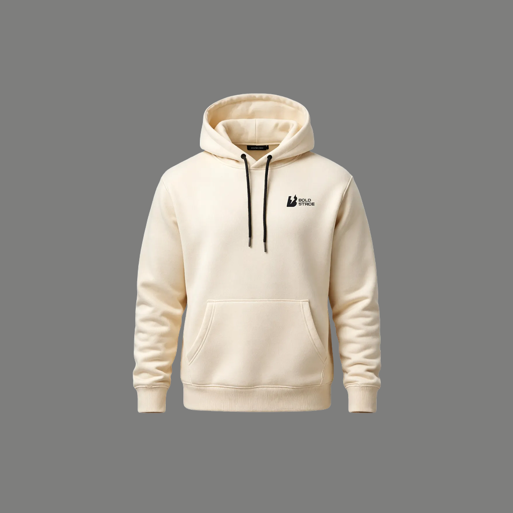 Cloudpeak Cream Hoodie - Boldstride - flat lay