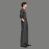 Tailored Pinstripe Double Pleated Baggy Pants