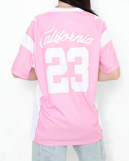 Modern Fitted Athletic Number Print Top