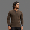 Two-Tone Tech-Knit Henley