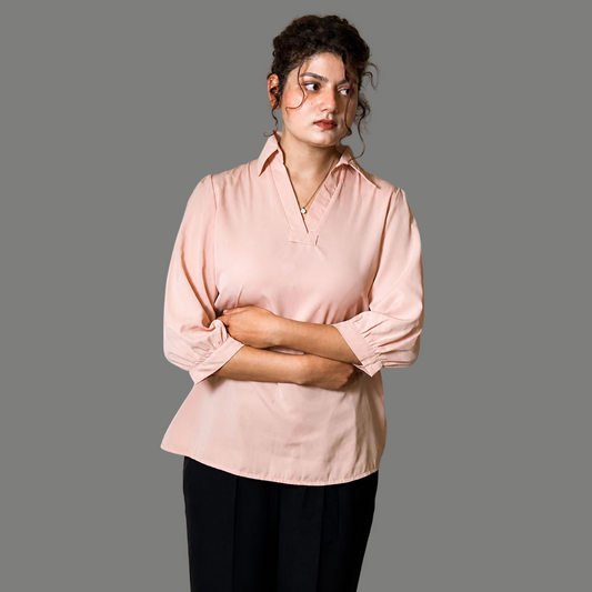 Classic V Neck Women Summer Top