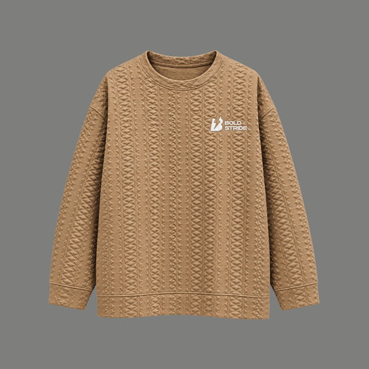 Bold Stride Embossed Diamond Pullover