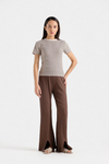 Wide Legs Linen Blend Trouser