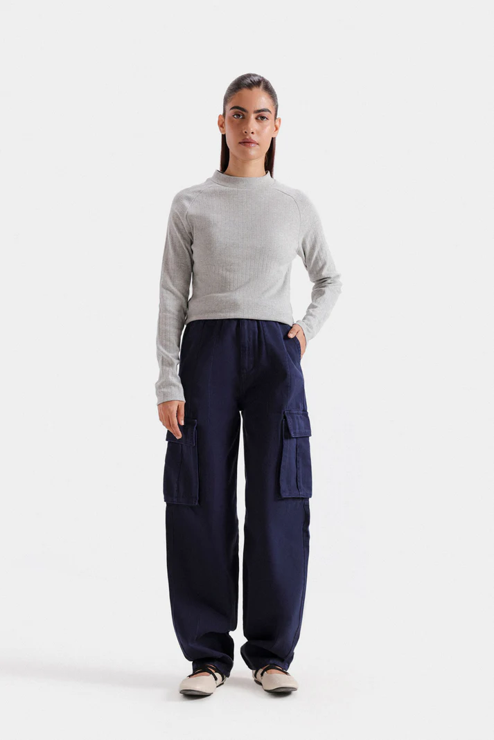 Women Side Pocket Wide Trouser