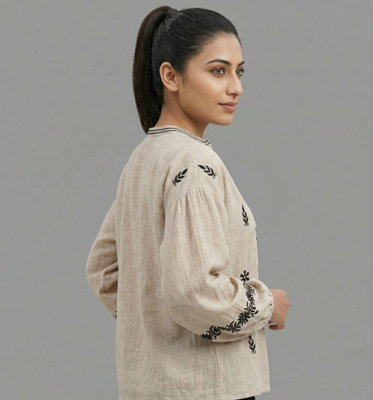 Geometric Tunic fusion top
