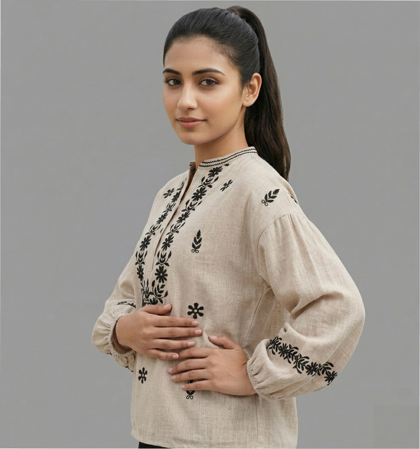 Geometric Tunic fusion top