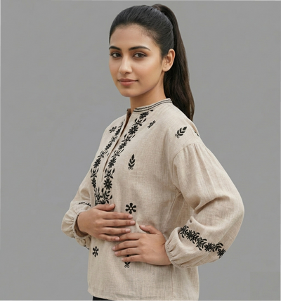 Geometric Tunic fusion top