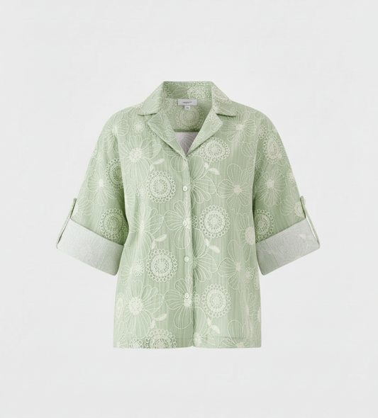 Floral Embroidery Shirt