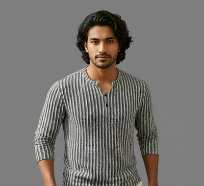 Wide-Rib Grandad Henley