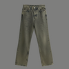 Aged Vintage Olive Wash Straight Jeans